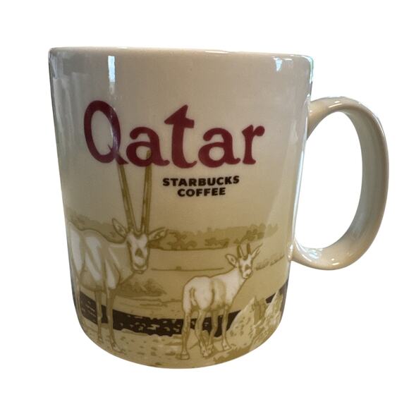 Starbucks 2014 QATAR Coffee Mug Global Icon Collector Series 16 oz Cup - Picture 1 of 4
